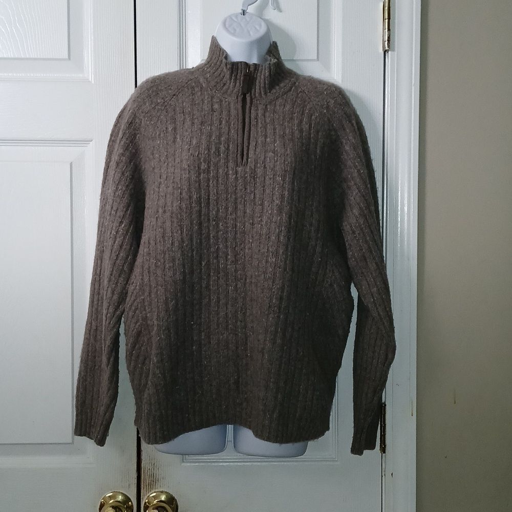 Eddie Bauer lambs wool pullover sweater Sz L